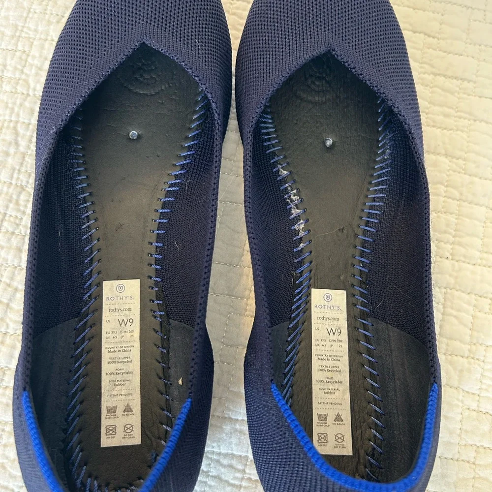 Rothy's Classic Navy Blue Flats - Picture 7 of 8